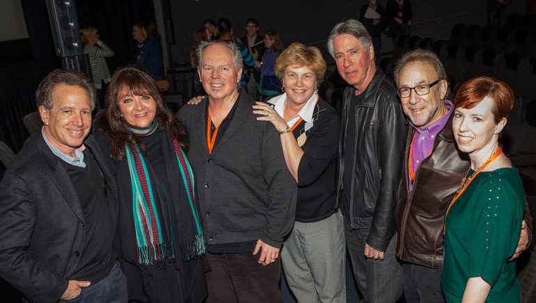 Pictured L-R at the 2014 Chattanooga International Film Music Festival are: BMI composer and Sundance Film Music Program Director Peter Golub, BMI’s Doreen Ringer-Ross, BMI composer and Artistic Director of the Chattanooga International Film Music Festival George S. Clinton, Executive Director Chattanooga Symphony Orchestra Molly Sasse, BMI composer Alan Silvestri, Principal Pops Conductor Chattanooga Symphony Orchestra Bob Bernhardt and Director of Marketing Chattanooga Symphony Orchestra Samantha Teter.